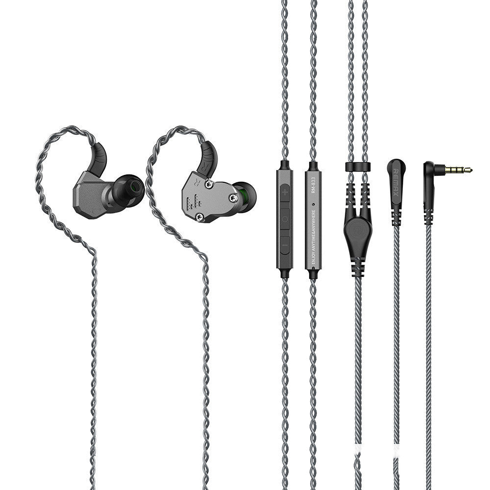 HKM-560339 Dual Function Wired and Bluetooth In-Ear Headset with Microphone - Black, Space Gray