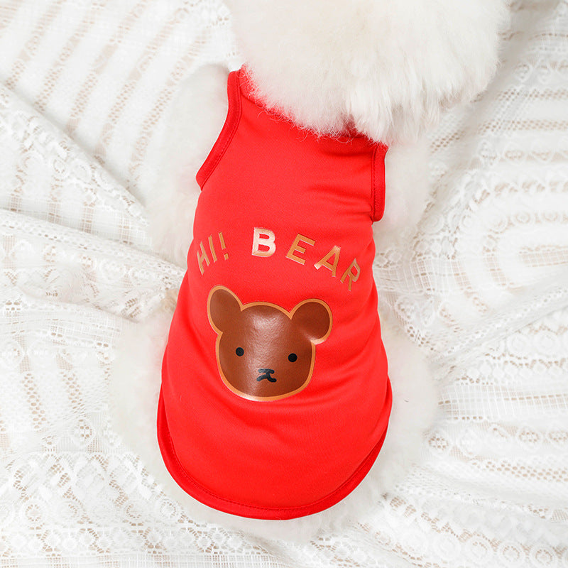 HKM-5604157 Cute Casual Printed Pet Dog Vest in Multiple Designs and Sizes