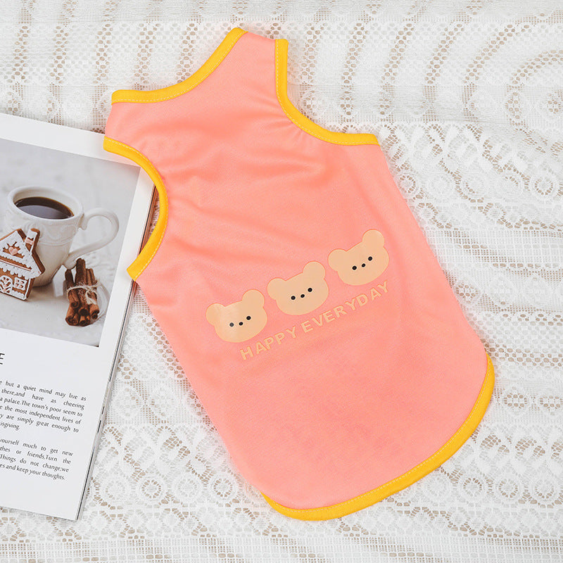 HKM-5604157 Cute Casual Printed Pet Dog Vest in Multiple Designs and Sizes