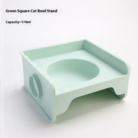 HKM-5604541 Ceramic UFO Cat Bowl with Square Height-Adjustable Rack in Multiple Colors