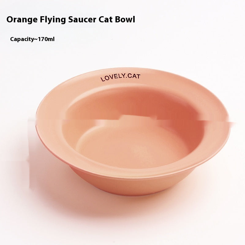 HKM-5604541 Ceramic UFO Cat Bowl with Square Height-Adjustable Rack in Multiple Colors