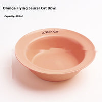 HKM-5604541 Ceramic UFO Cat Bowl with Square Height-Adjustable Rack in Multiple Colors