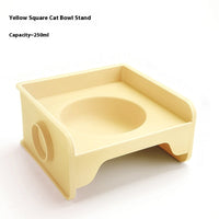 HKM-5604541 Ceramic UFO Cat Bowl with Square Height-Adjustable Rack in Multiple Colors