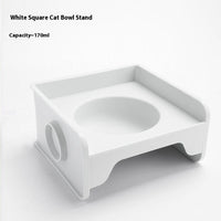 HKM-5604541 Ceramic UFO Cat Bowl with Square Height-Adjustable Rack in Multiple Colors