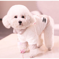 HKM-5604925 Elegant Velvet Cotton Clothes for Pomeranian and Bichon Teddy Breeds