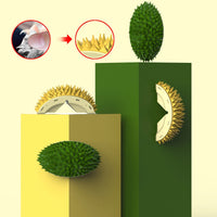HKM-5605821 Durian-Shaped Cat and Dog Self-Grooming Brush with Massage Combs and Natural Teeth Cleaning Features