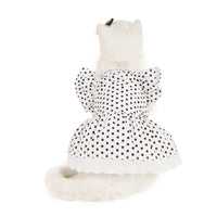 HKM-5605949 Polka Dot Dress for Dogs with Matching Headband - Cute Cotton Skirt for Pets