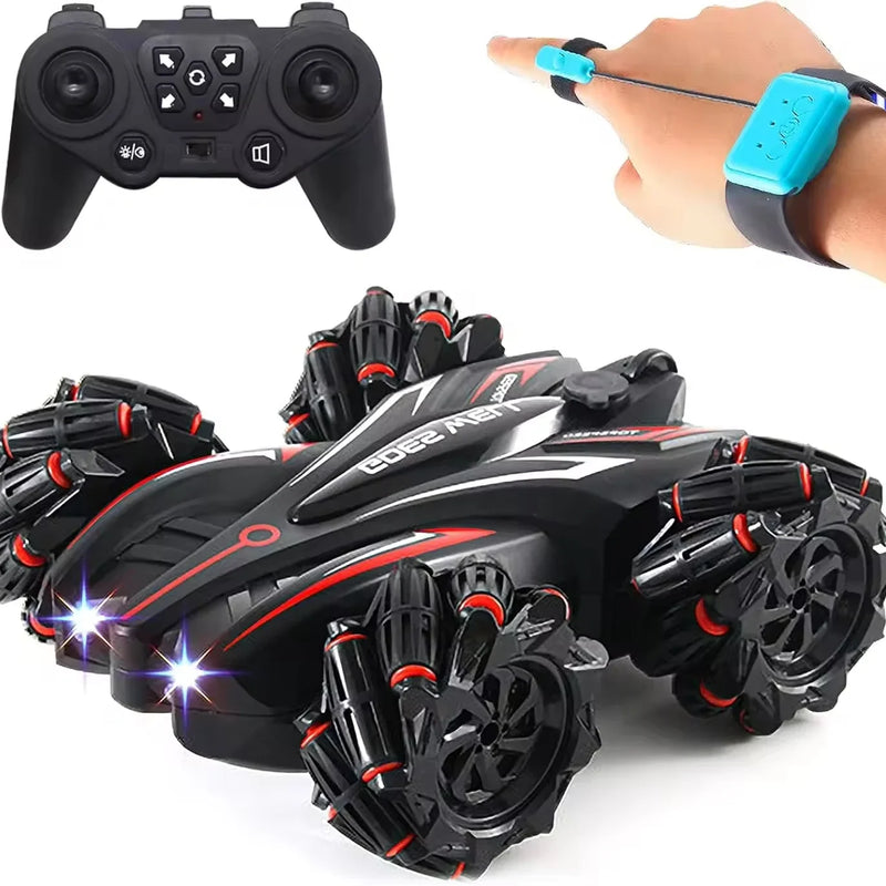 HKM-560723 Double-Sided 2.4G Remote Control Stunt Car with Lighting and Hand Gesture Sensing, 360-Degree Rotation, 4x4 RC Vehicle