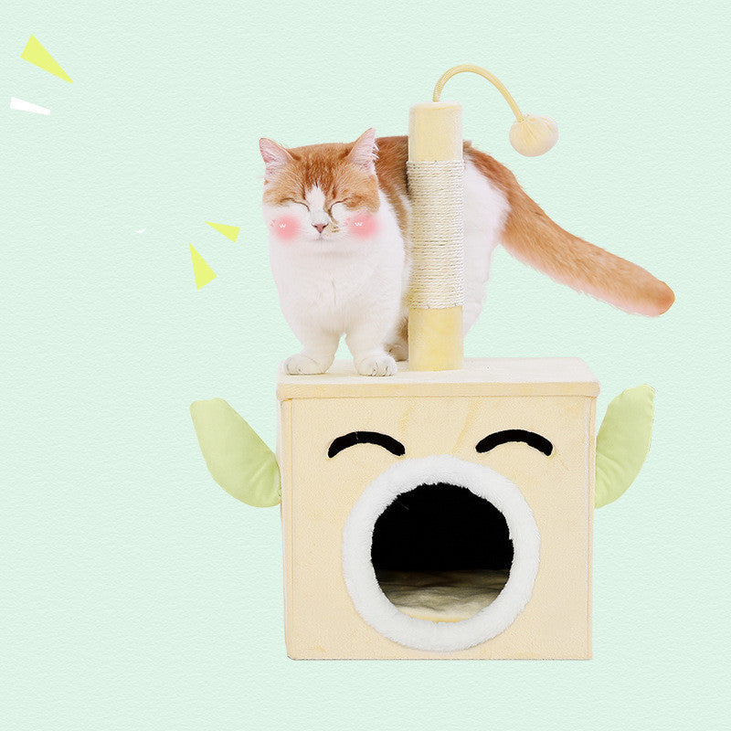 HKM-5607613 Cat Scratching Post with Unique Emoji Design - Sisal Grinding Claw Board for Stress Relief - Multiple Sizes Available