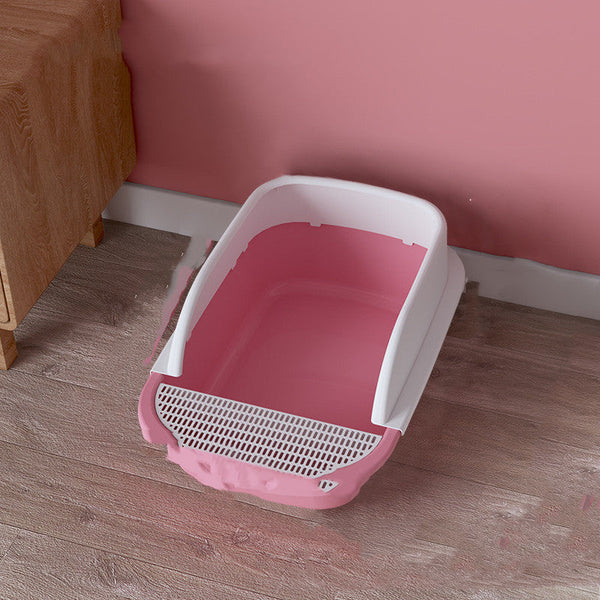 HKM-5607997 Super Large Cat Cage Villa with Free Combination Litter Box in Pink, Gray, and Blue