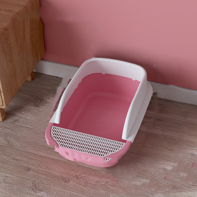 HKM-5607997 Super Large Cat Cage Villa with Free Combination Litter Box in Pink, Gray, and Blue