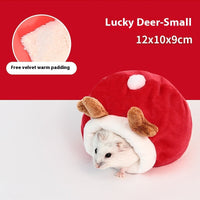 HKM-5608381 Warm Cotton Pet Nest for Hamsters and Sugar Gliders - Cozy Winter House