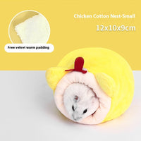 HKM-5608381 Warm Cotton Pet Nest for Hamsters and Sugar Gliders - Cozy Winter House