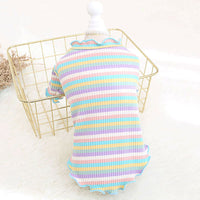 HKM-5608893 Rainbow Stripe Casual Cotton Bottoming Shirt for Everyday Wear