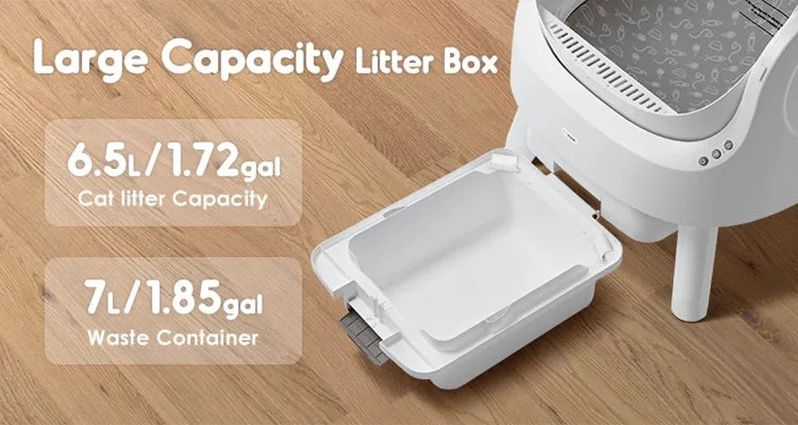 HKM-560915 Fully Automatic Cat Litter Box with Large Open Design for Effortless Cleaning