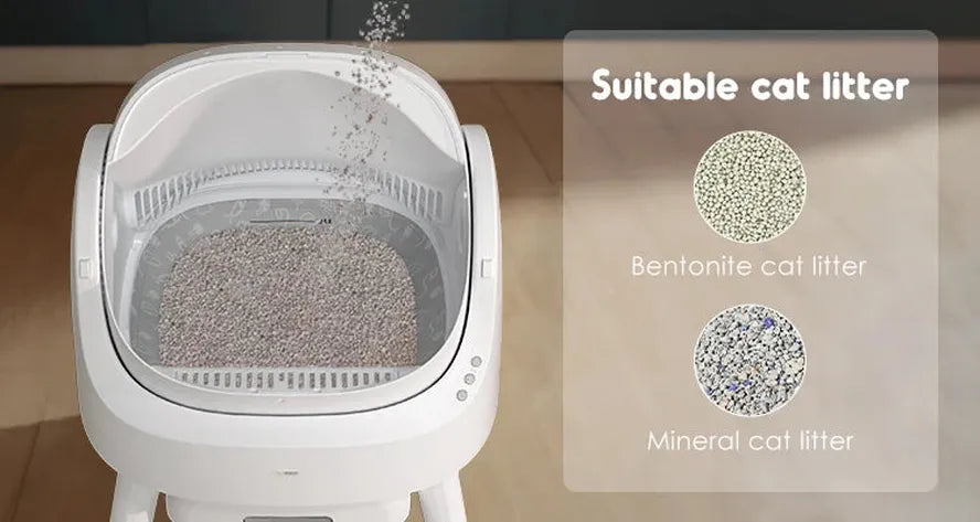 HKM-560915 Fully Automatic Cat Litter Box with Large Open Design for Effortless Cleaning