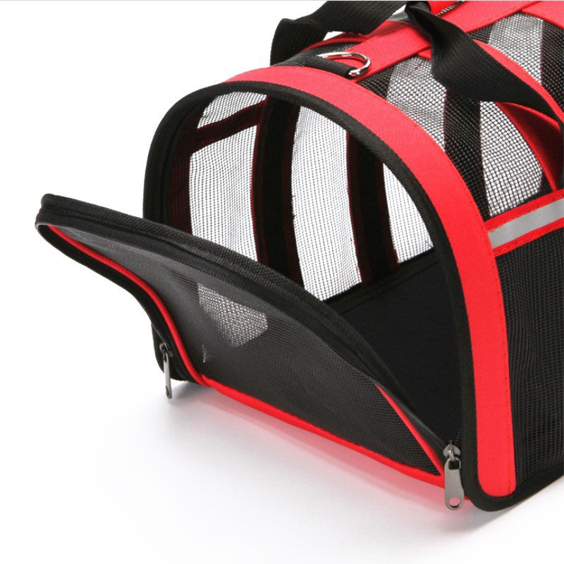 HKM-5610557 Space Capsule Portable Pet Carrier with Geometric Pattern in Multiple Sizes