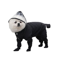 HKM-5610941 All-Inclusive Waterproof Raincoat for Pets - Four-Legged Style in Green, Sizes S to XXL