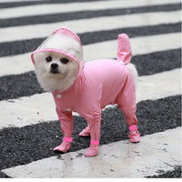 HKM-5610941 All-Inclusive Waterproof Raincoat for Pets - Four-Legged Style in Green, Sizes S to XXL