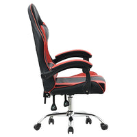HKM-561171 Ergonomic Black and Purple Gaming Chair with Footrest for Ultimate Comfort