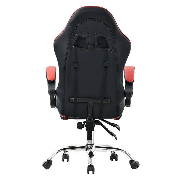 HKM-561171 Ergonomic Black and Purple Gaming Chair with Footrest for Ultimate Comfort