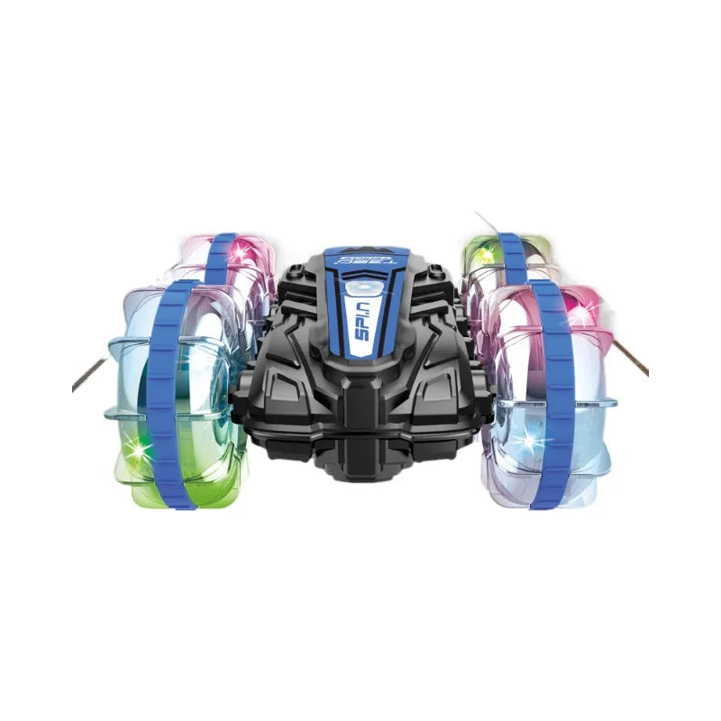 HKM-561299 Amphibious Double-Sided RC Stunt Car with Lights and 360 Degree Rotation for Indoor and Outdoor Fun
