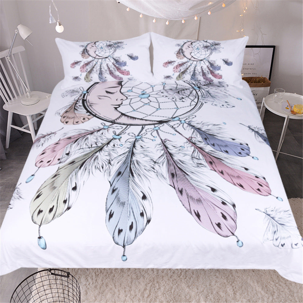 HKM-561299 Dream Catcher Four-Piece Quilt Set in Various Sizes with Coordinating Pillow Shams