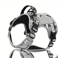 HKM-5613373 Tactical Dog Harness in Khaki, Black, Rose Red, Camouflage Blue, and Camouflage White - Durable Polyester Material for Comfort and Control