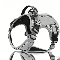 HKM-5613373 Tactical Dog Harness in Khaki, Black, Rose Red, Camouflage Blue, and Camouflage White - Durable Polyester Material for Comfort and Control