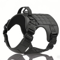 HKM-5613373 Tactical Dog Harness in Khaki, Black, Rose Red, Camouflage Blue, and Camouflage White - Durable Polyester Material for Comfort and Control