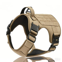 HKM-5613373 Tactical Dog Harness in Khaki, Black, Rose Red, Camouflage Blue, and Camouflage White - Durable Polyester Material for Comfort and Control