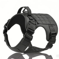 HKM-5613373 Tactical Dog Harness in Khaki, Black, Rose Red, Camouflage Blue, and Camouflage White - Durable Polyester Material for Comfort and Control