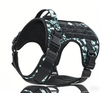 HKM-5613373 Tactical Dog Harness in Khaki, Black, Rose Red, Camouflage Blue, and Camouflage White - Durable Polyester Material for Comfort and Control
