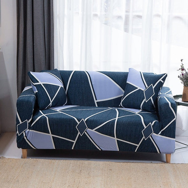 HKM-561363 Integrated Stretch Sofa Cover in Geometric Patterns, Multiple Colors and Sizes Available