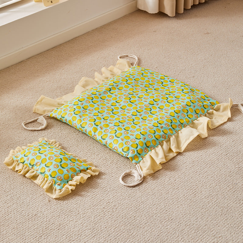 HKM-5614269 All-Season Wooden Dog Bed with Individual Bedding Designs for Medium and Large Pets