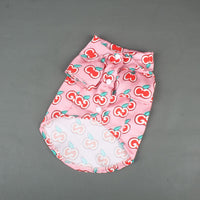 HKM-5614653 Casual Pink Apple Cotton Pet Shirt for Male Dogs - Available in Multiple Sizes