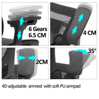 HKM-561555 Ergonomic Office Chair with Adjustable Headrest and Back Height Functionality