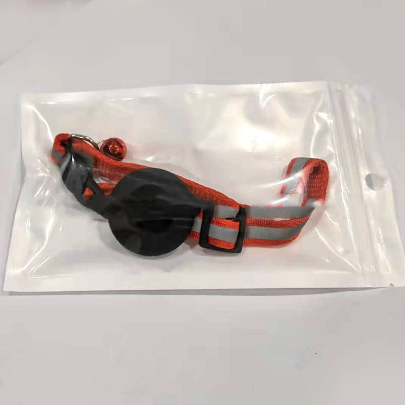 HKM-5616061 Reflective Adjustable Pet Collar with Safety Buckle and Airtag Case for Dogs and Cats