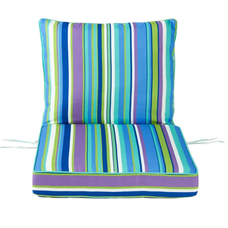 HKM-561811 Outdoor Deep Seat Cushion Set for Patio Furniture - 50 Water-Resistant Polyester Rectangular Cushions