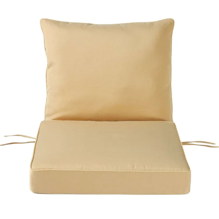 HKM-561811 Outdoor Deep Seat Cushion Set for Patio Furniture - 50 Water-Resistant Polyester Rectangular Cushions