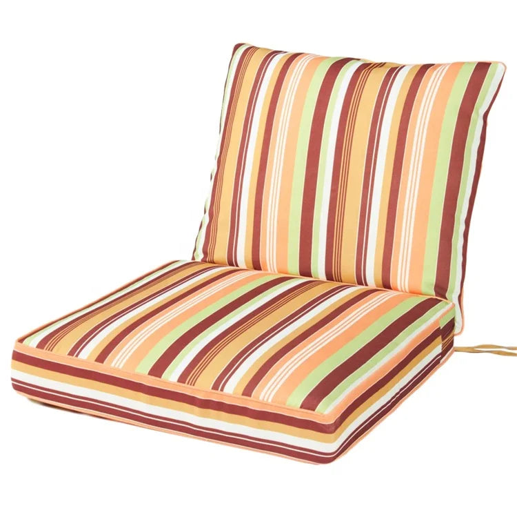 HKM-561811 Outdoor Deep Seat Cushion Set for Patio Furniture - 50 Water-Resistant Polyester Rectangular Cushions