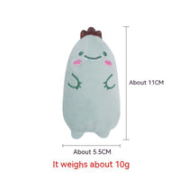 HKM-5619517 Plush Cat Oval Toys with Cat Grass - Available in Frog, Dinosaur, Brown Bear, Cat, and Duck Designs