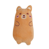 HKM-5619517 Plush Cat Oval Toys with Cat Grass - Available in Frog, Dinosaur, Brown Bear, Cat, and Duck Designs