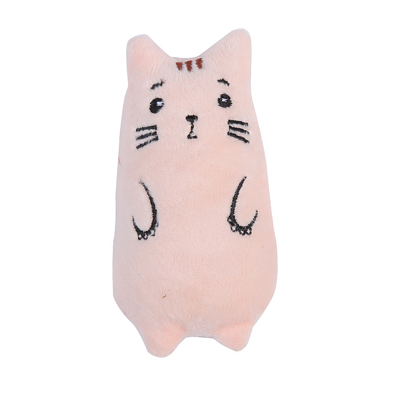 HKM-5619517 Plush Cat Oval Toys with Cat Grass - Available in Frog, Dinosaur, Brown Bear, Cat, and Duck Designs