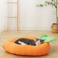 HKM-5619901 Carrot Dog Nesting Bed with Washable Soft Blanket for Small and Medium Pets
