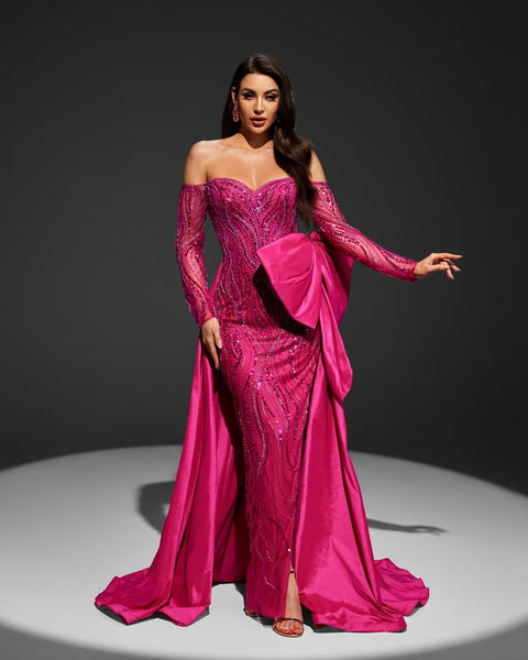 HKM-562003 Elegant Purple Evening Gown for Women - EZ25055 Design
