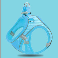 HKM-5621309 Reflective Breathable Chest Strap Vest with 1.5m Traction Rope for Small Dogs