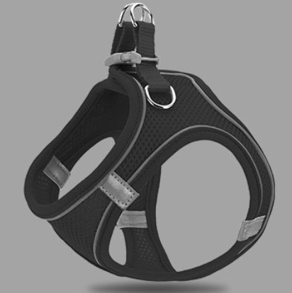 HKM-5621309 Reflective Breathable Chest Strap Vest with 1.5m Traction Rope for Small Dogs