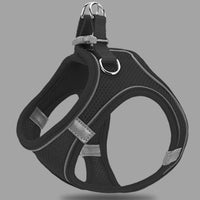 HKM-5621309 Reflective Breathable Chest Strap Vest with 1.5m Traction Rope for Small Dogs