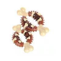 HKM-5623101 Pet Dental Chew Toy for Teeth Grinding, Anxiety Relief, and Oral Health - Natural Rubber Bone Shape
